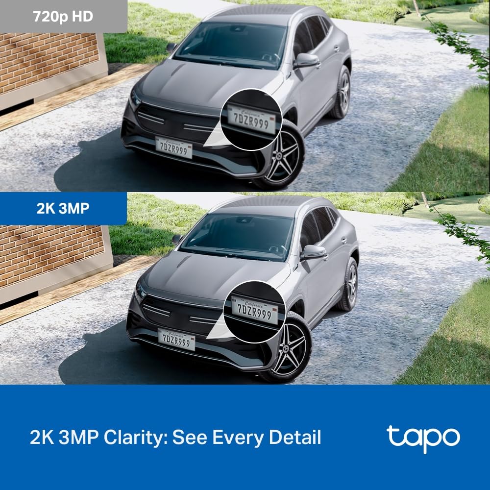 Tapo 2K Pan Tilt Security Camera for Baby Monitor, Dog Camera,C211(2-Pack)