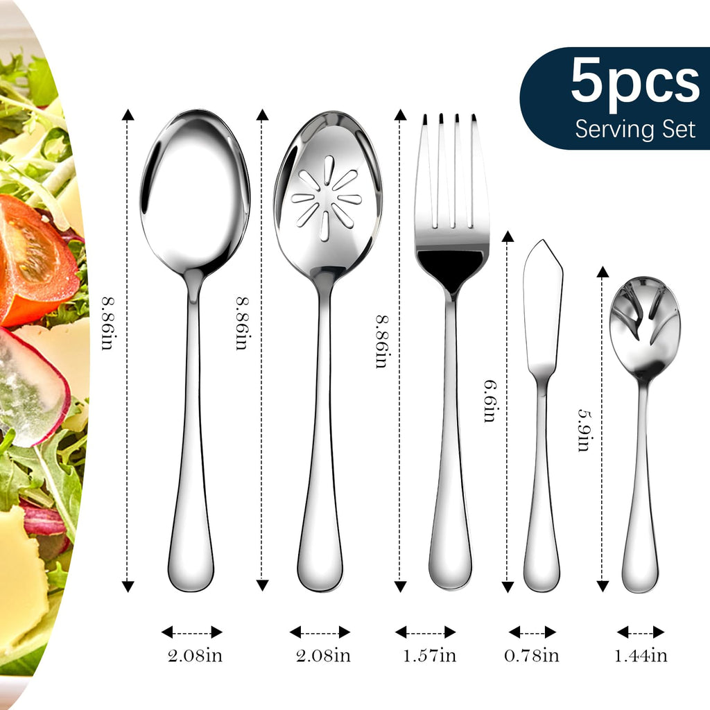 Silverware Set for 8, 40 Piece Stainless Steel Flatware Utensil Cutlery Set