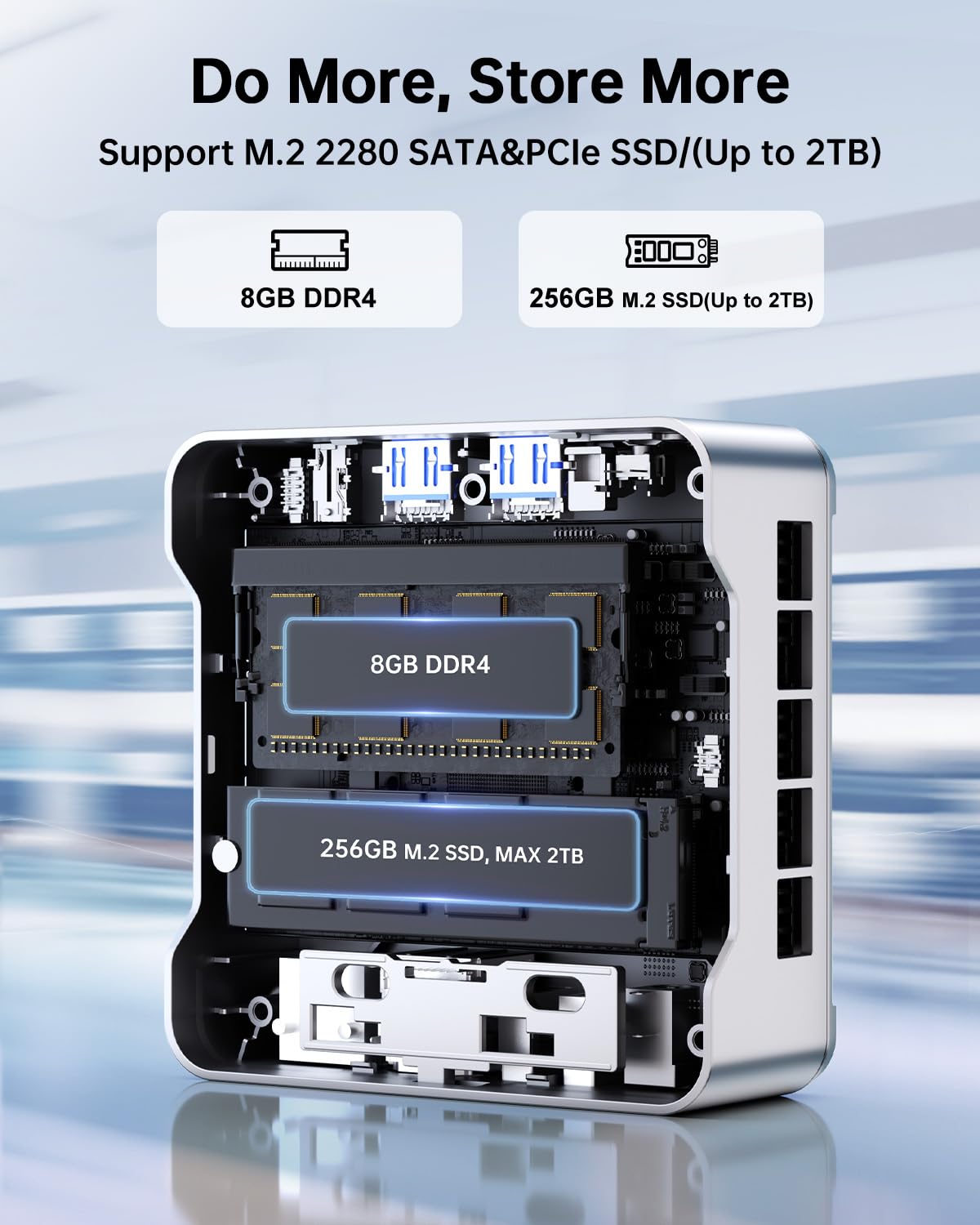 KAMRUI Pinova P2 Mini PC 16GB RAM 512GB SSD, AMD Ryzen 4300U(Beats 5400U/3500U/N95,Up to 3.7GHz,4C/8T) Mini Computers,Triple 4K Display/HDMI+DP+Type-C/WiFi/BT for Home/Business Mini Desktop Computers