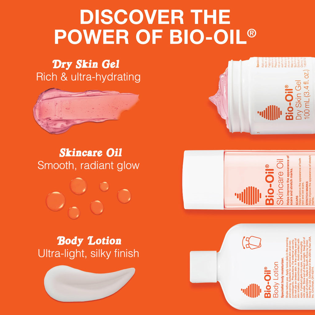 Bio-Oil Skincare Body Oil Serum, Face and Body Moisturizer with Vitamin E & A, for Scars, Stretch Marks, Sensitive Skin, All Skin Types, Dermatologist Recommended, Non-Comedogenic, 6.7 Oz