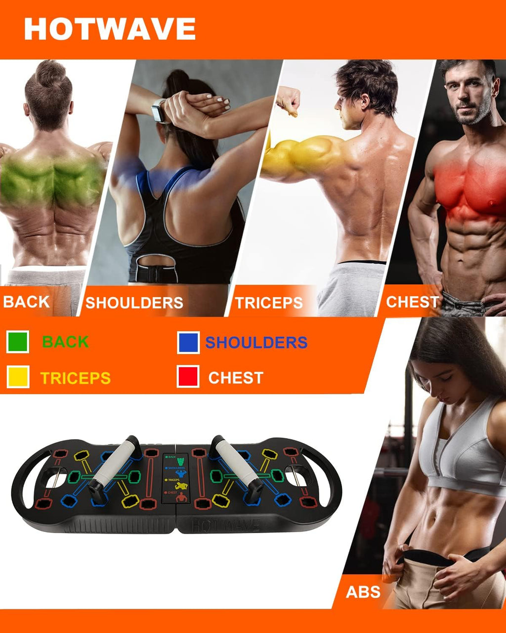 Push Up Board, Portable PushUp Board, Foldable 20 in 1 Push Up Bar