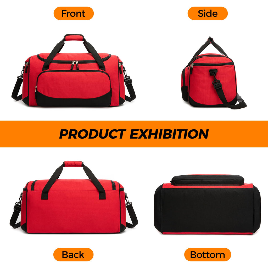 Gym Bag for Men & Women - 50L Large Duffle Bag for Travel, Black