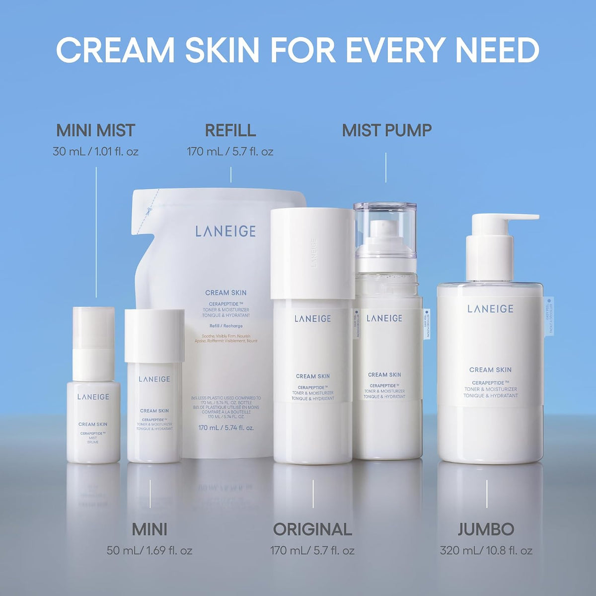 LANEIGE Cream Skin Face Hydrating Milky Toner | Korean Toner & Moisturizer