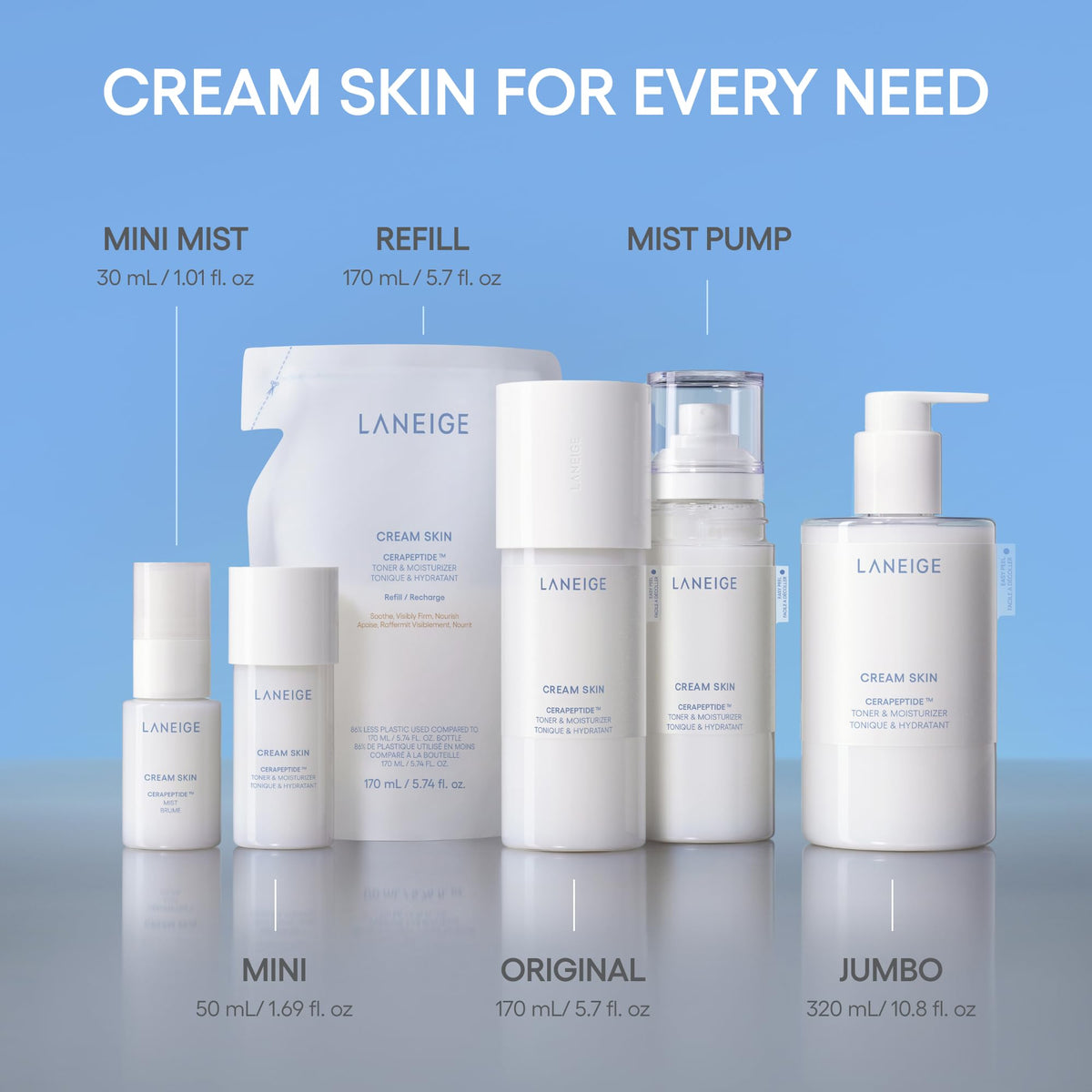 LANEIGE Cream Skin Face Hydrating Milky Toner | Korean Toner & Moisturizer