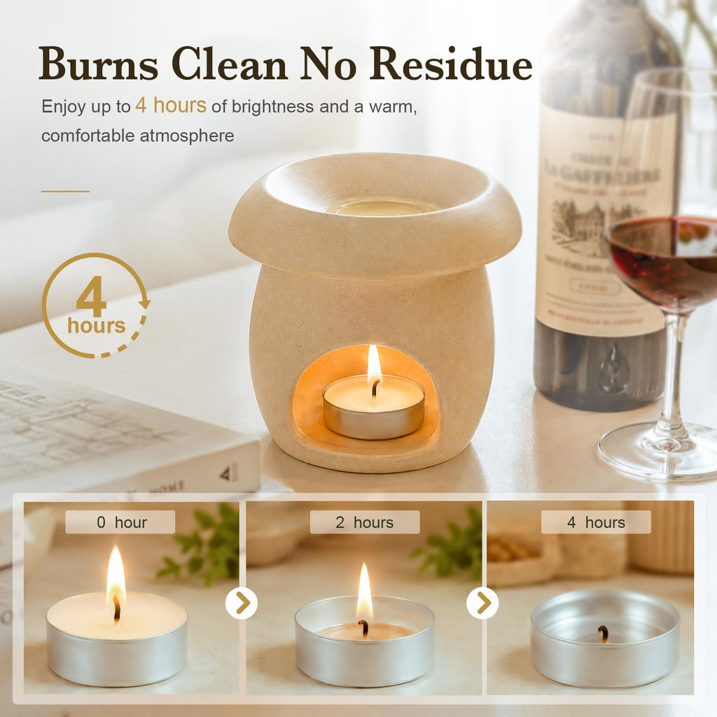 Tea Lights Candles 80 Pack, 4 Hour Palm Wax Tealight Candle Set