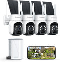 firstrend 2K QHD Solar Security Cameras Wireless Outdoor, Solar Powered