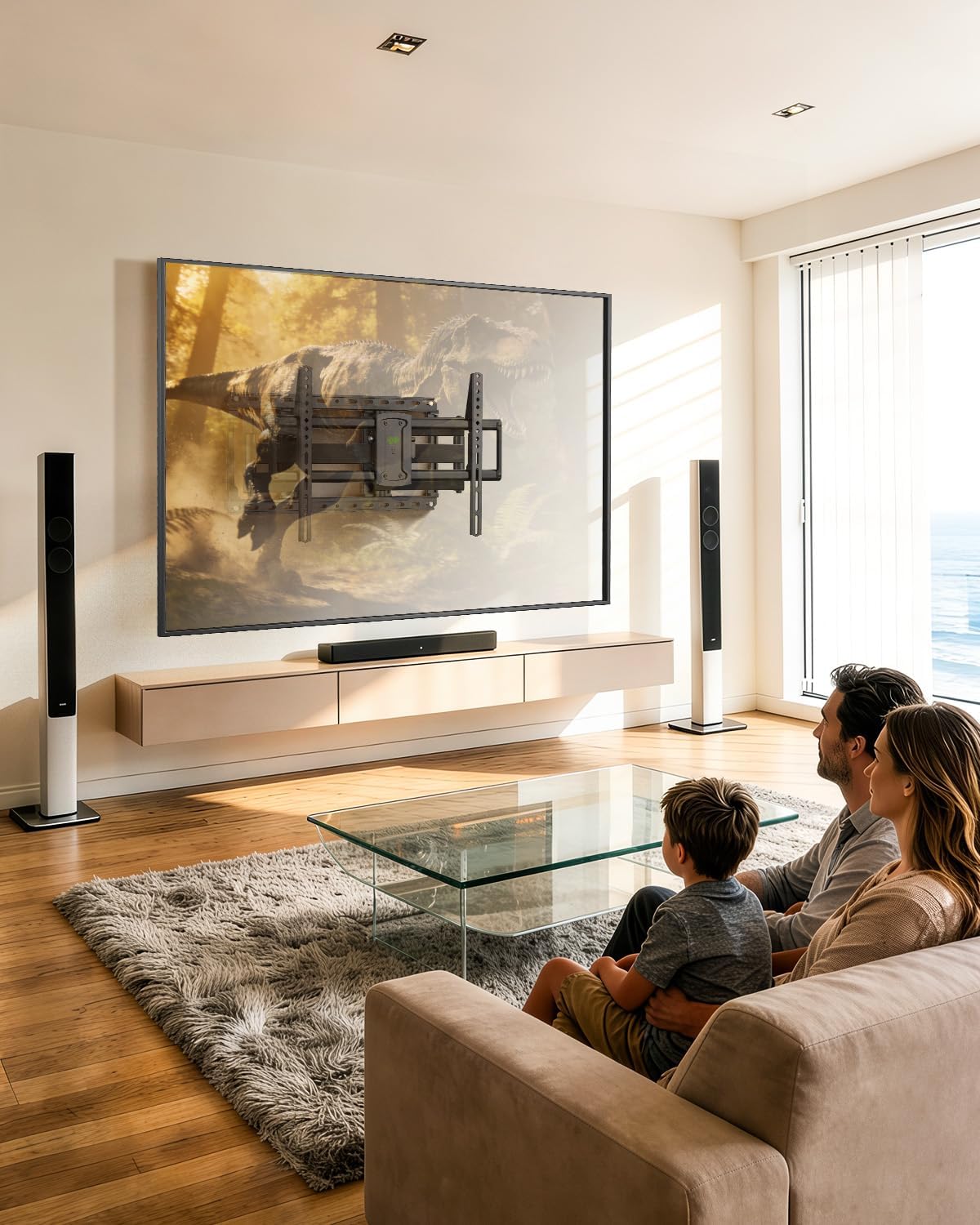 USX MOUNT Full Motion TV Wall Mount for Large TVs 42-97 Inch up to 150 lbs