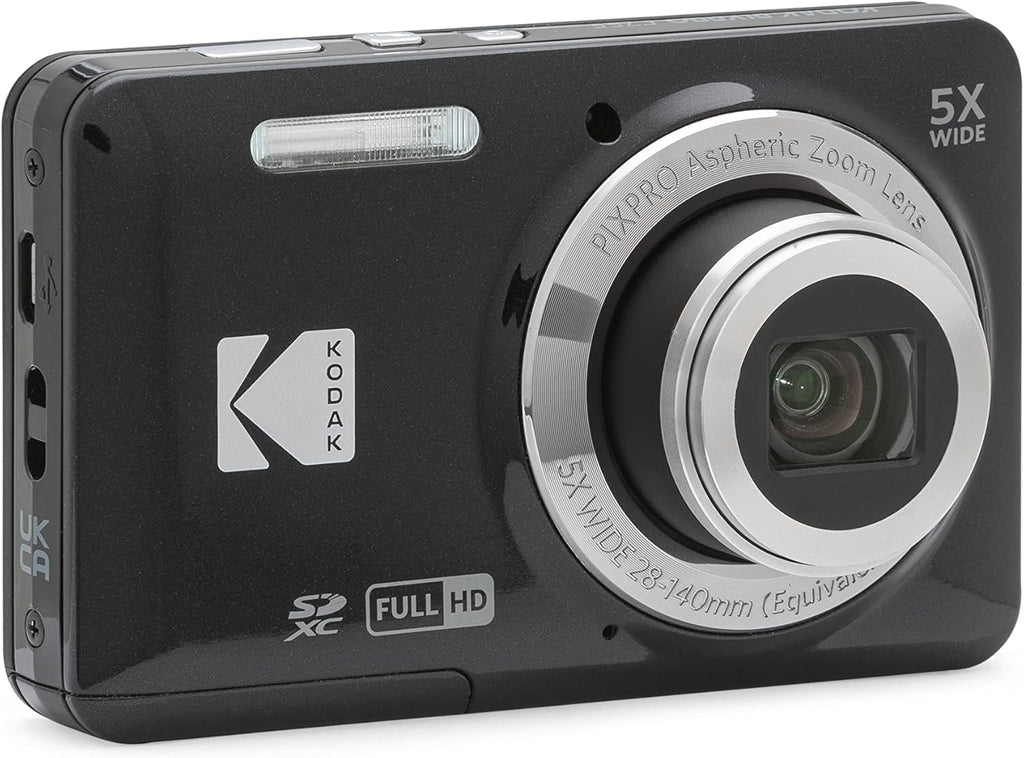 Kodak PIXPRO FZ55-BK 16MP CMOS Sensor Camera 5X Optical Zoom 28mm Wide