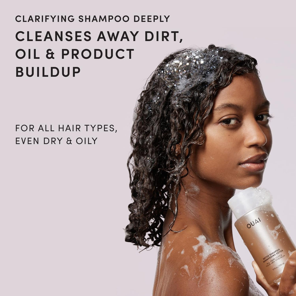 OUAI Detox Shampoo - Clarifying Shampoo for Build Up (10 Fl Oz)