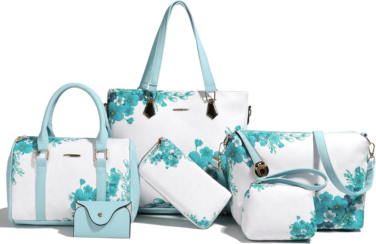2E-youth Damen Geldbrsen und Handtaschen Set Tragetasche, Umhngetasche