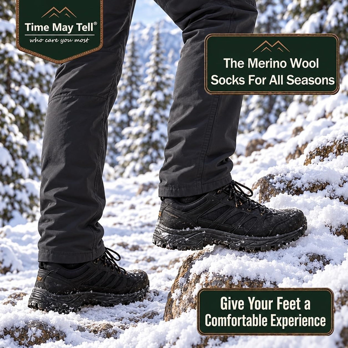 Merino Wool Socks for Men & Women, Thermal Warm Winter Socks