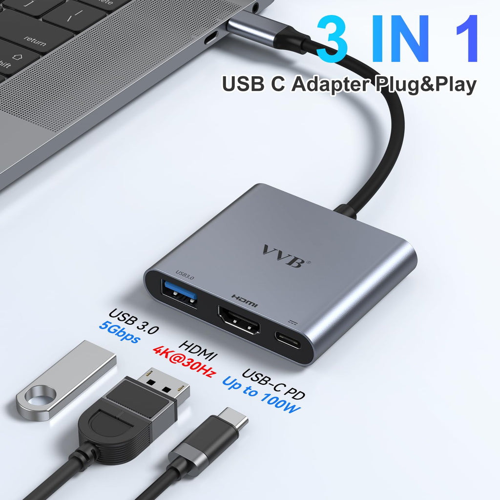 USB C Laptop Docking Station Dual Monitor HDMI USB C Hub Multiport Adapter