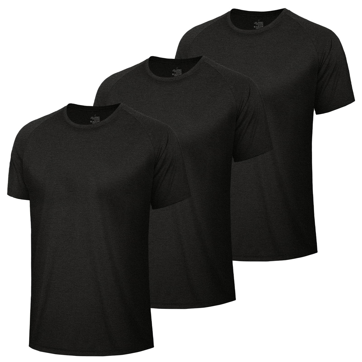 3 Pack Workout Mens Shirts Gym Quick Dry Moisture Wicking T Shirts（S-6XL）