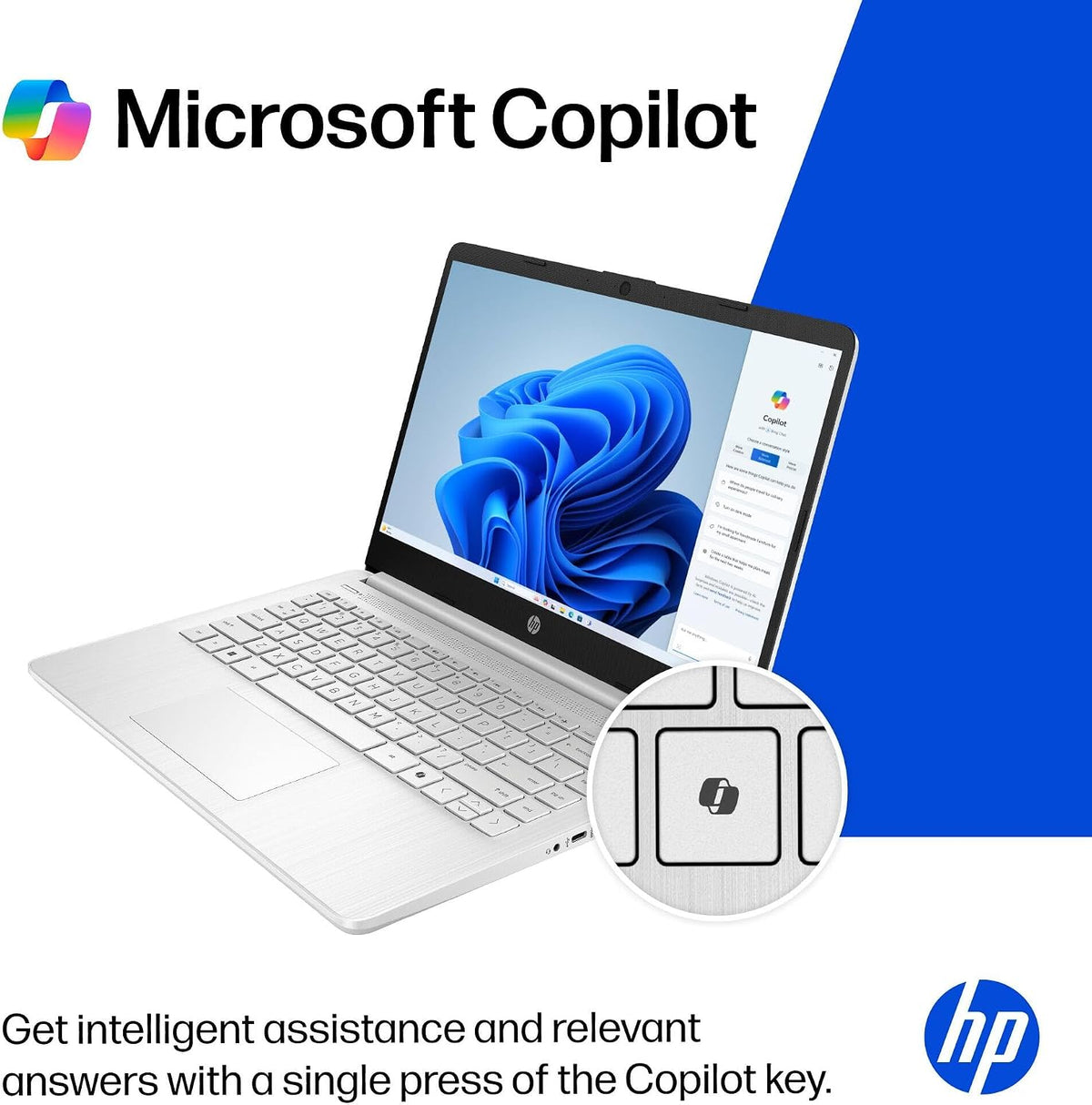 HP 2026 Everyday Laptop, Intel CPU, 128GB Storage, Copilot AI, Office 365