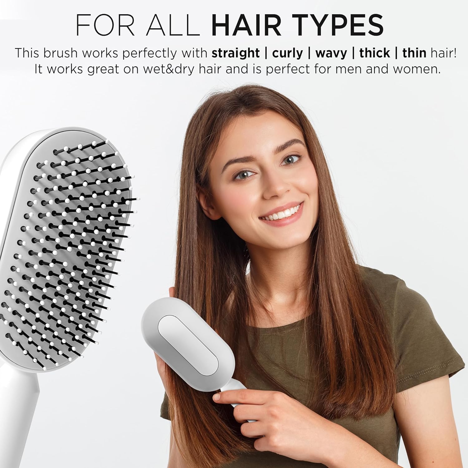 Hair Brush New 3d Air Cushion Brush For Hair Massage, Sleek Hair Brush, Curly Hair Brush, For All Hair-Easy Clean Hair Brush Women & Men Detangling Hair Brush (Purple)