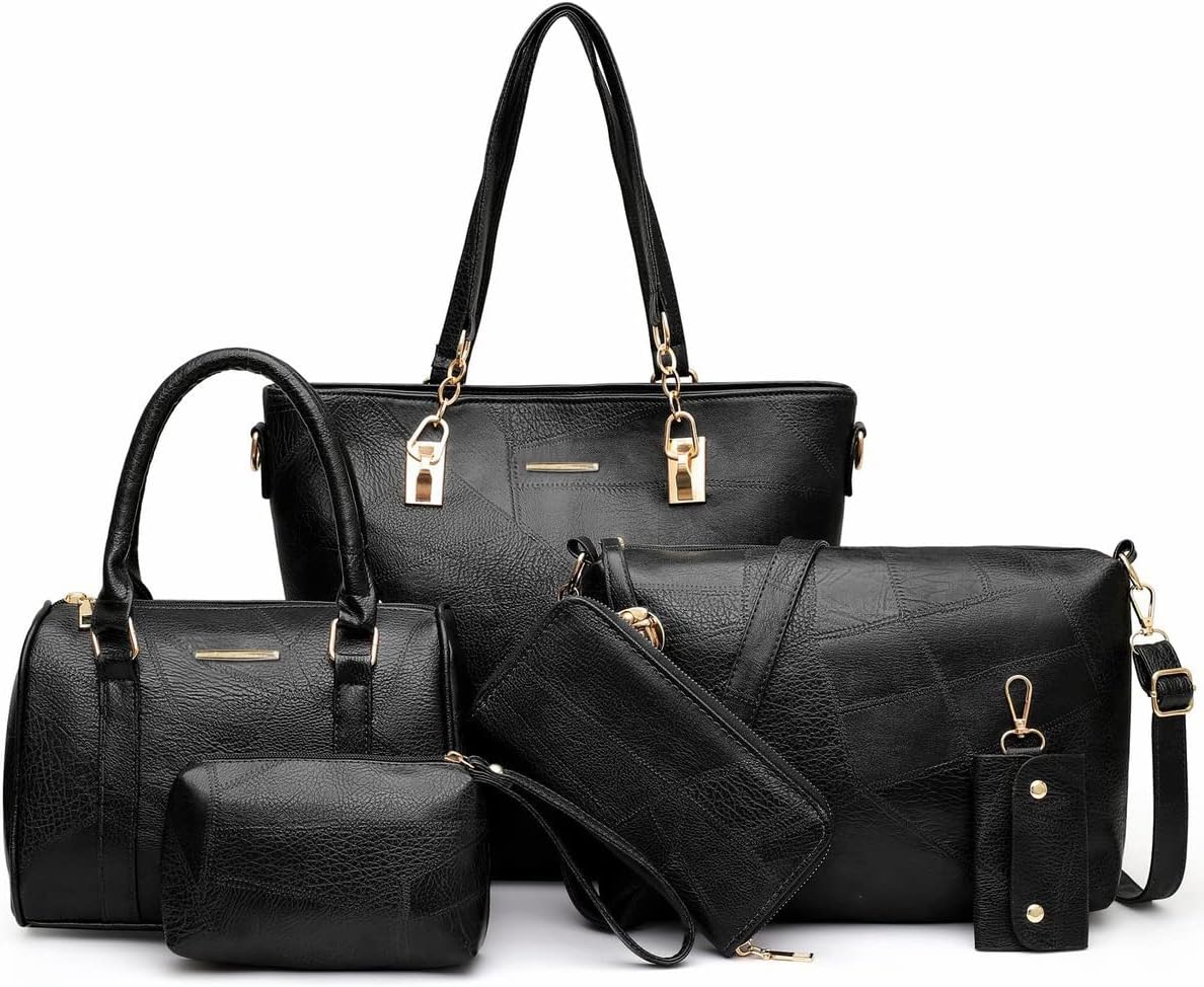 2E-youth Damen Geldbrsen und Handtaschen Set Tragetasche, Umhngetasche