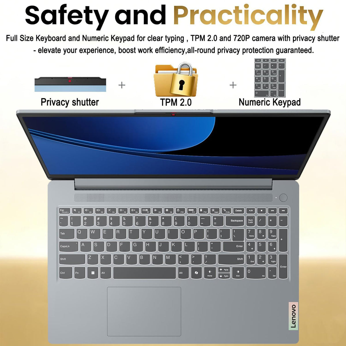 Lenovo Business 15.6" FHD Laptop, Intel Processor, 8GB DDR5, 128GB Storage