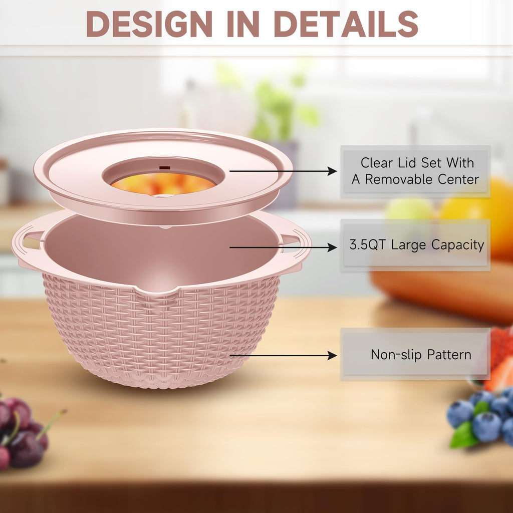 Over the Sink Colander - Strainers and Colanders - Sink Strainer Basket - Expandable Fine Mesh Strainer with Rubber Grip for Veggie, Fruits, Pasta, Home Kitchen Essentials (9.5W x 13.4-21.3L x 3.3H)