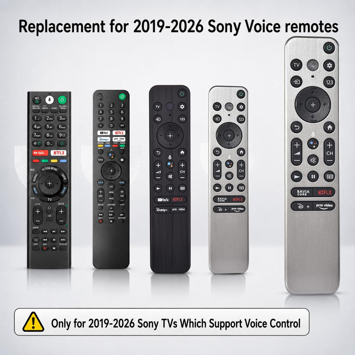 Replacement for Sony Remote,for All 2019-2026 Bravia Smart TV Voice Control