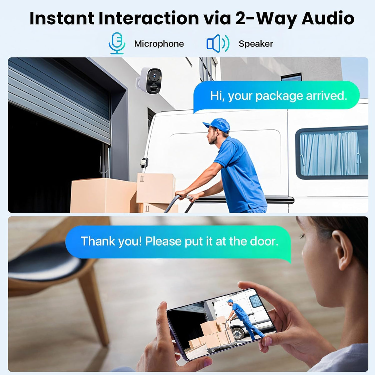 2026 Upgraded 2K Security Cameras Wireless Outdoor, Free Cloud Storage, 1-6 Months Battery Life, Waterproof, 2-Way Talk, AI Motion Detection Spotlight Siren Alarm Cameras for Home Security