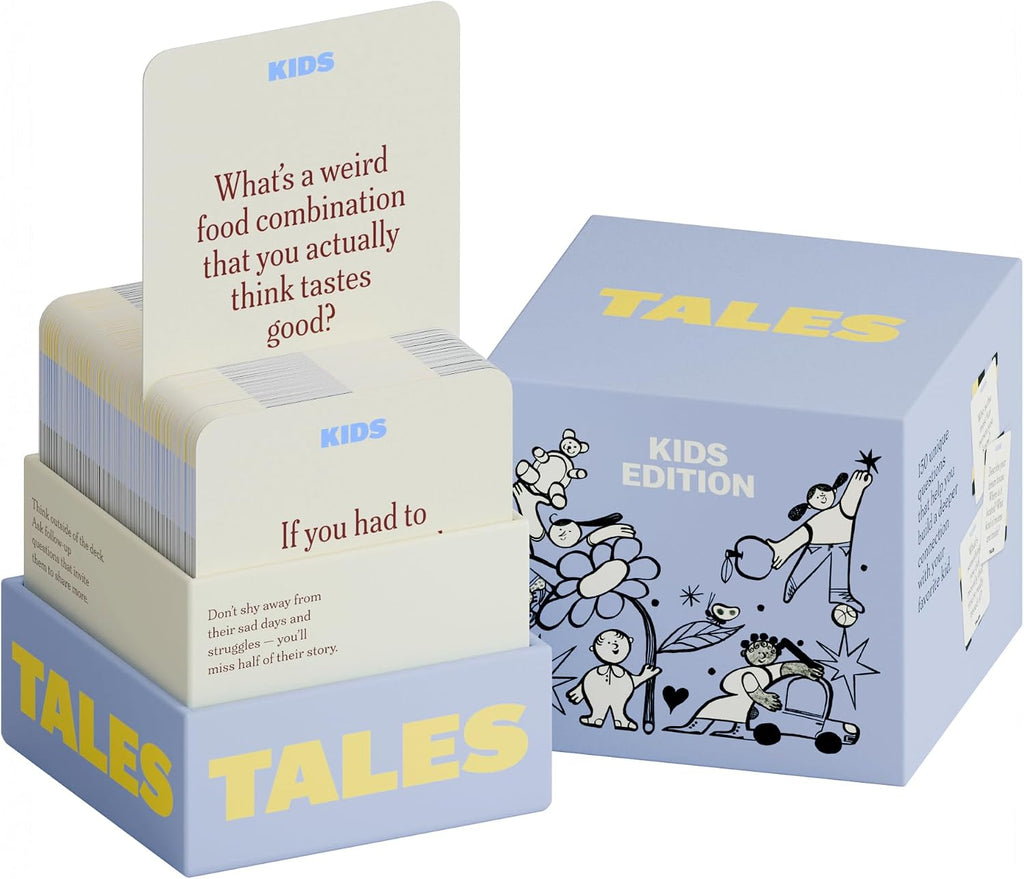 TALES 150 Conversation Cards, Kids Edition, Road Trip Game, Family Bonding