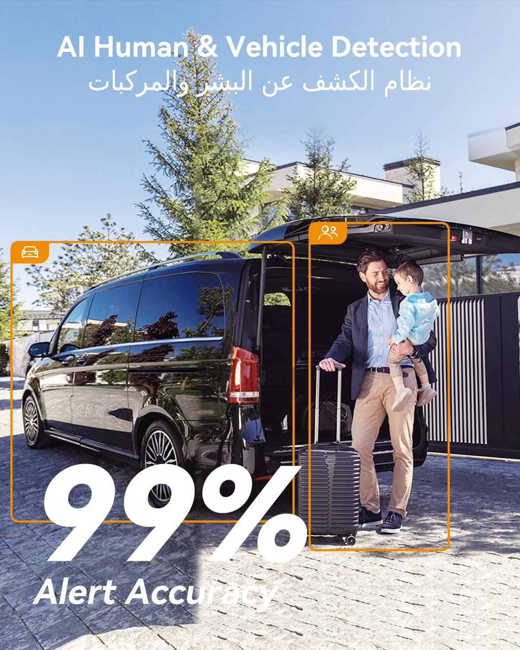 اي مو كاميرا مراقبة خارجية تعمل بالطاقة الشمسية 3K - كاميرا منزلية لاسلكية 5MP مع لوحة شمسية/رؤية ليلية/كشف ضوئي بشري PIR/ نوفيكيشن منخفض البطارية/ تعمل مع اليكسا، كاميرا مراقبة خلية PT 2C