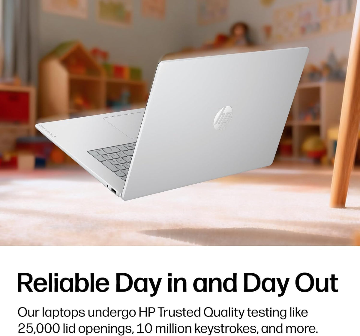 HP OmniBook 3 17.3 inch Laptop PC, FHD Display, Intel Core Ultra 5 225U, 8 GB RAM, 512 GB SSD, Intel Graphics, Windows 11 Home, Glacier Silver, 17-dg0099nr
