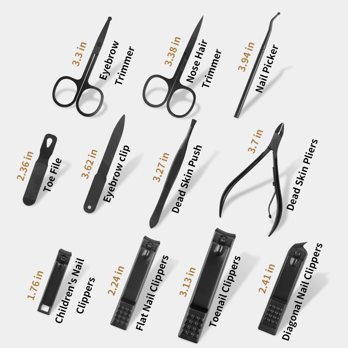 MINKINH Manicure Set Nail Clippers Set Pedicure Kit, 26-Piece Brown