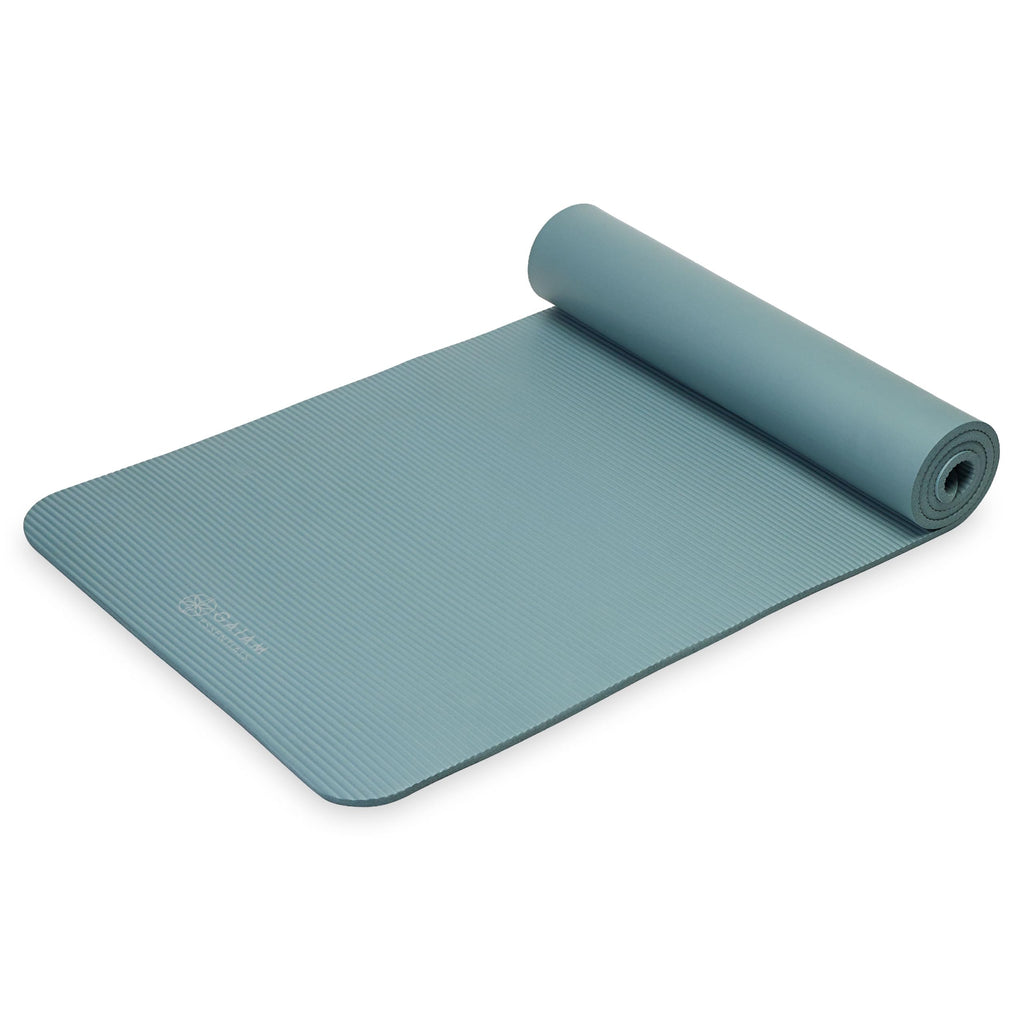 Gaiam Thick Yoga Mat, Exercise & Fitness Mat with Easy-Cinch Carrying Strap