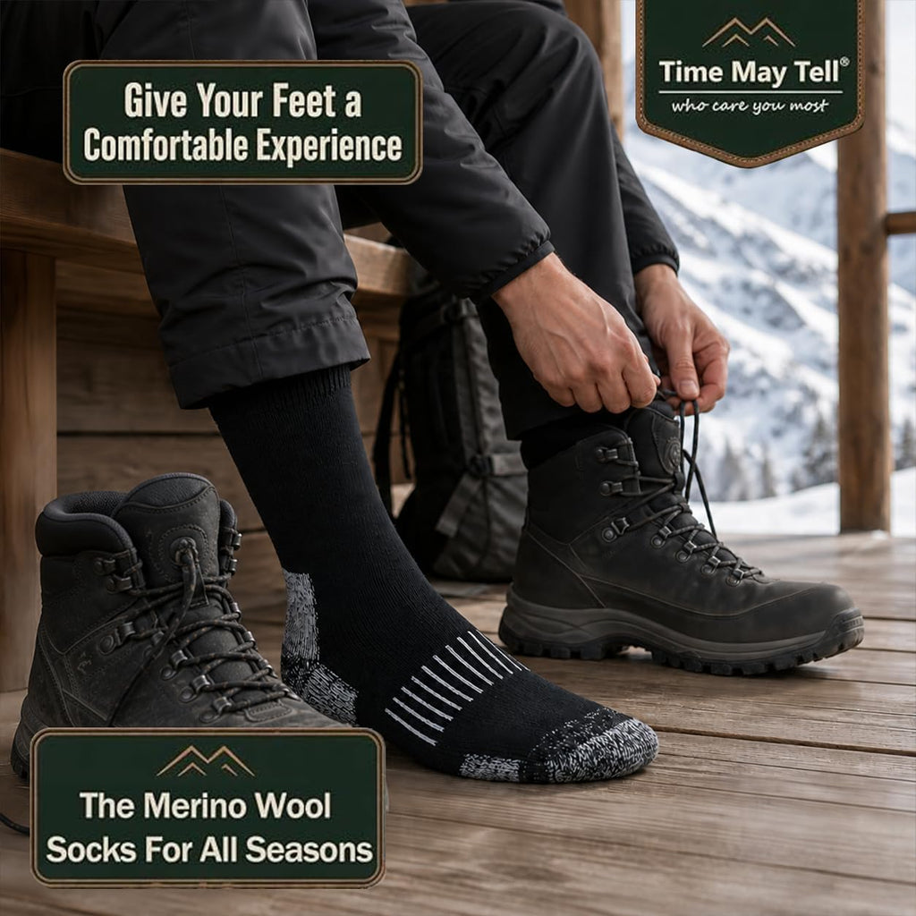Merino Wool Socks for Men & Women, Thermal Warm Winter Socks