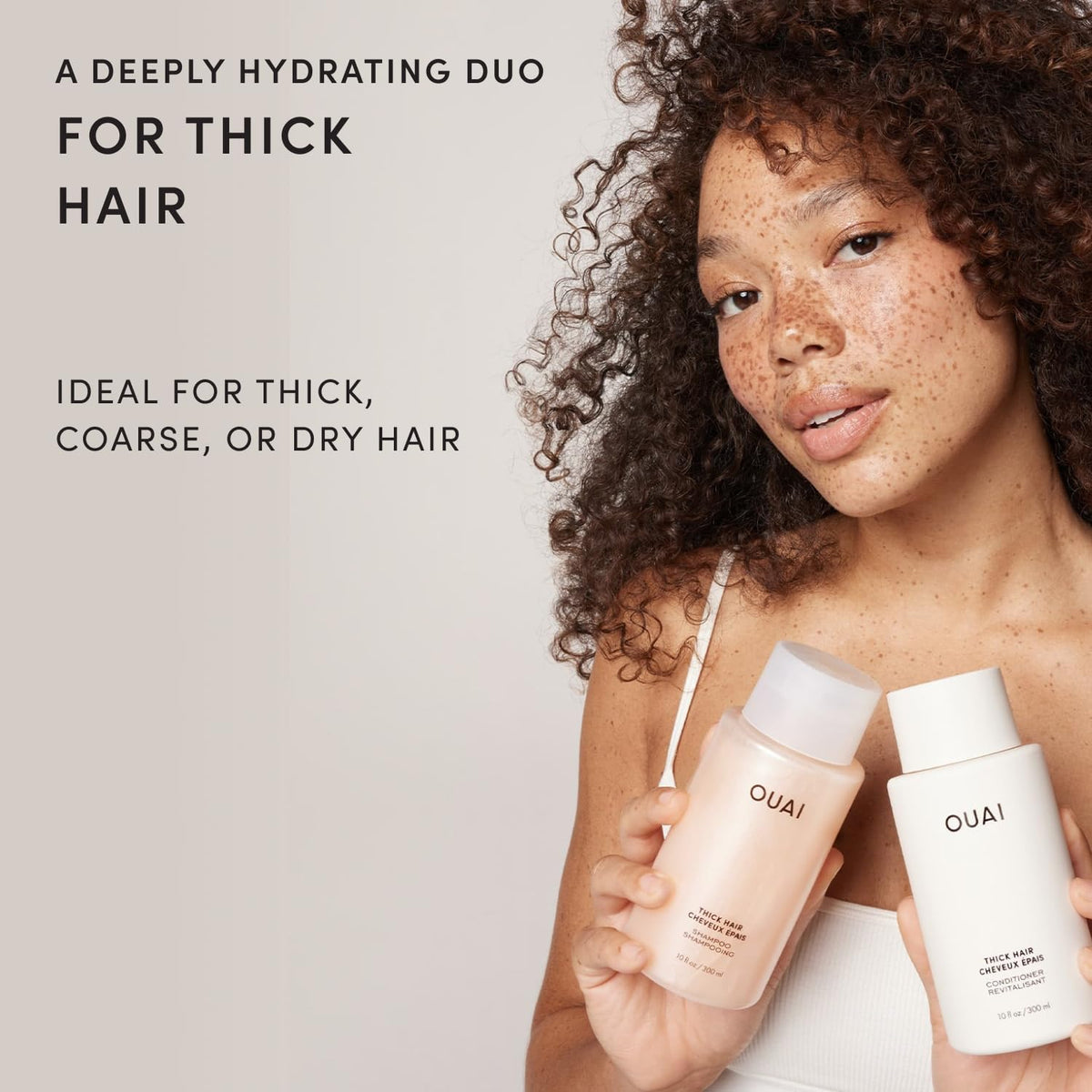 OUAI Fine Shampoo and Conditioner Set (10 Fl Oz)