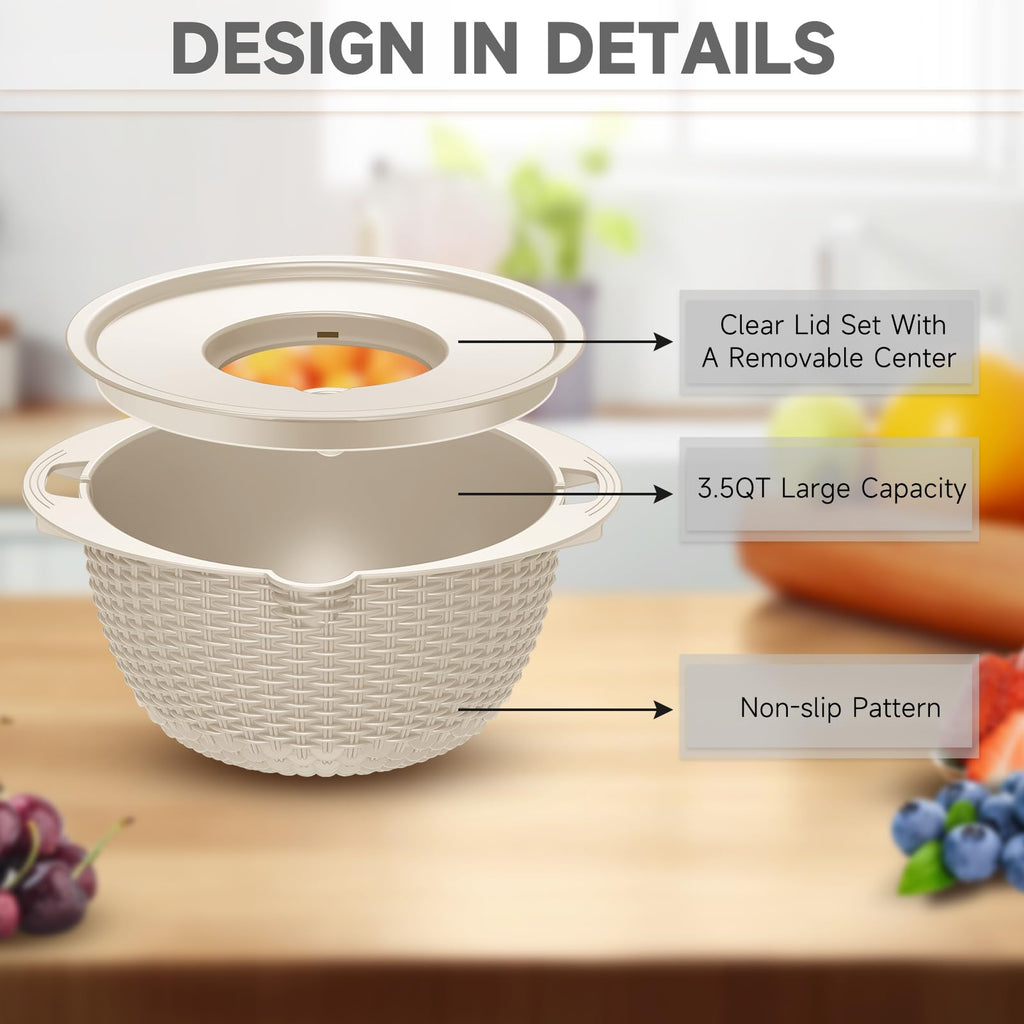 Over the Sink Colander - Strainers and Colanders - Sink Strainer Basket - Expandable Fine Mesh Strainer with Rubber Grip for Veggie, Fruits, Pasta, Home Kitchen Essentials (9.5W x 13.4-21.3L x 3.3H)