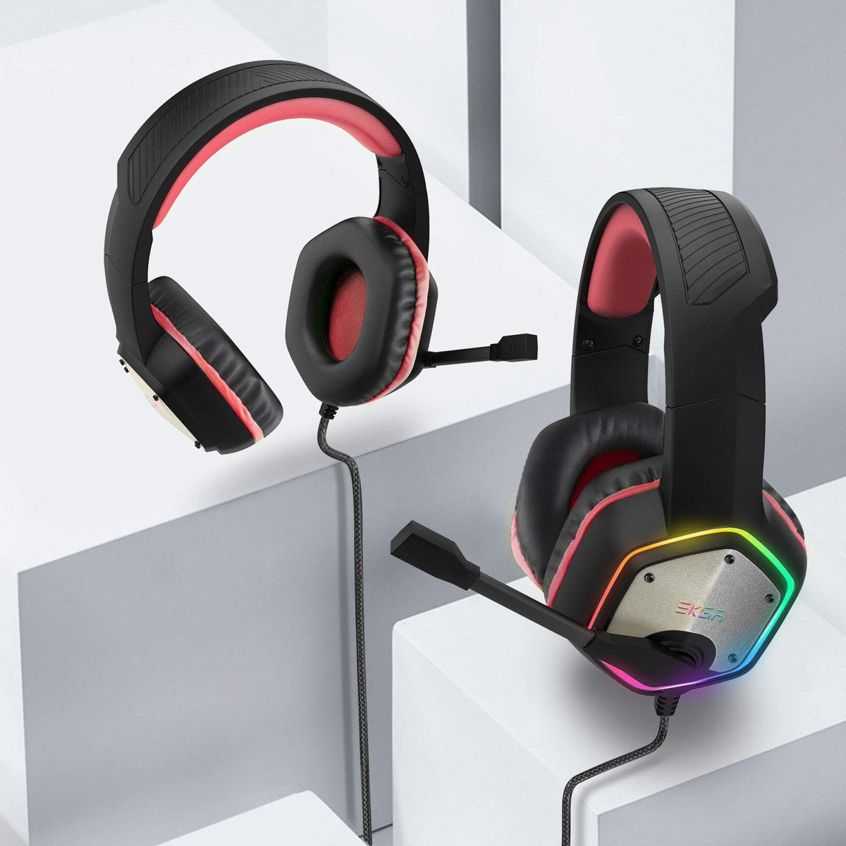 EKSA E1000 USB PC Gaming Headset with Mic, 7.1 Surround Sound