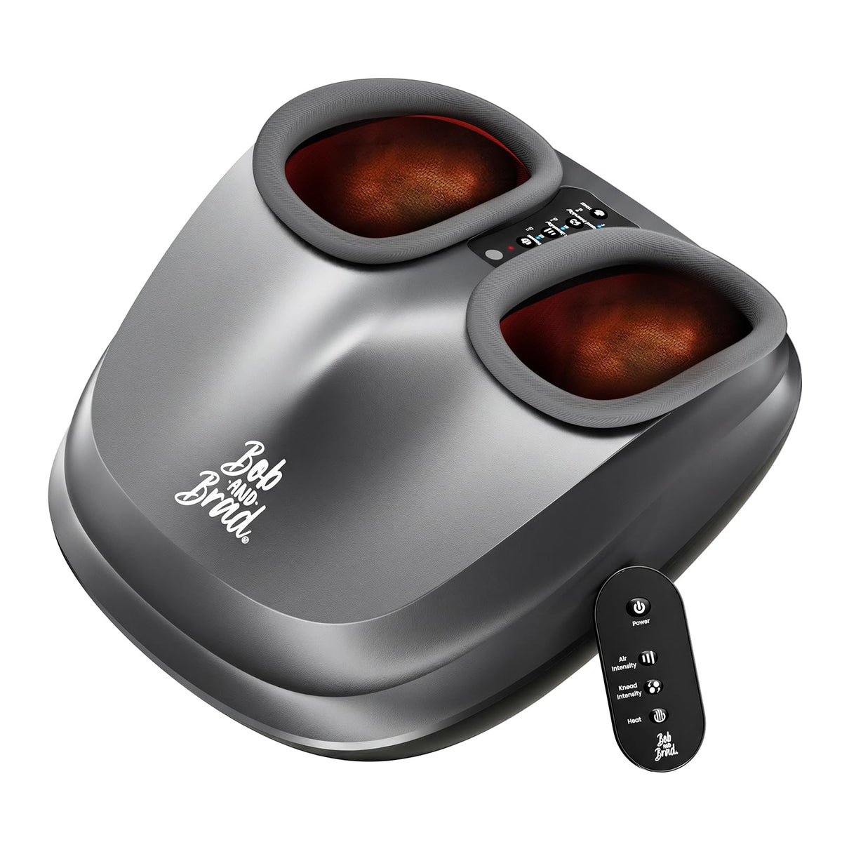 BOB AND BRAD Foot Massager Machine with Heat, FSA Eligible HSA Shiatsu Foot Massager for Plantar Fasciitis & Neuropathy with Kneading & Compression, Cordless Remote Control, Gift for Family, Size 14