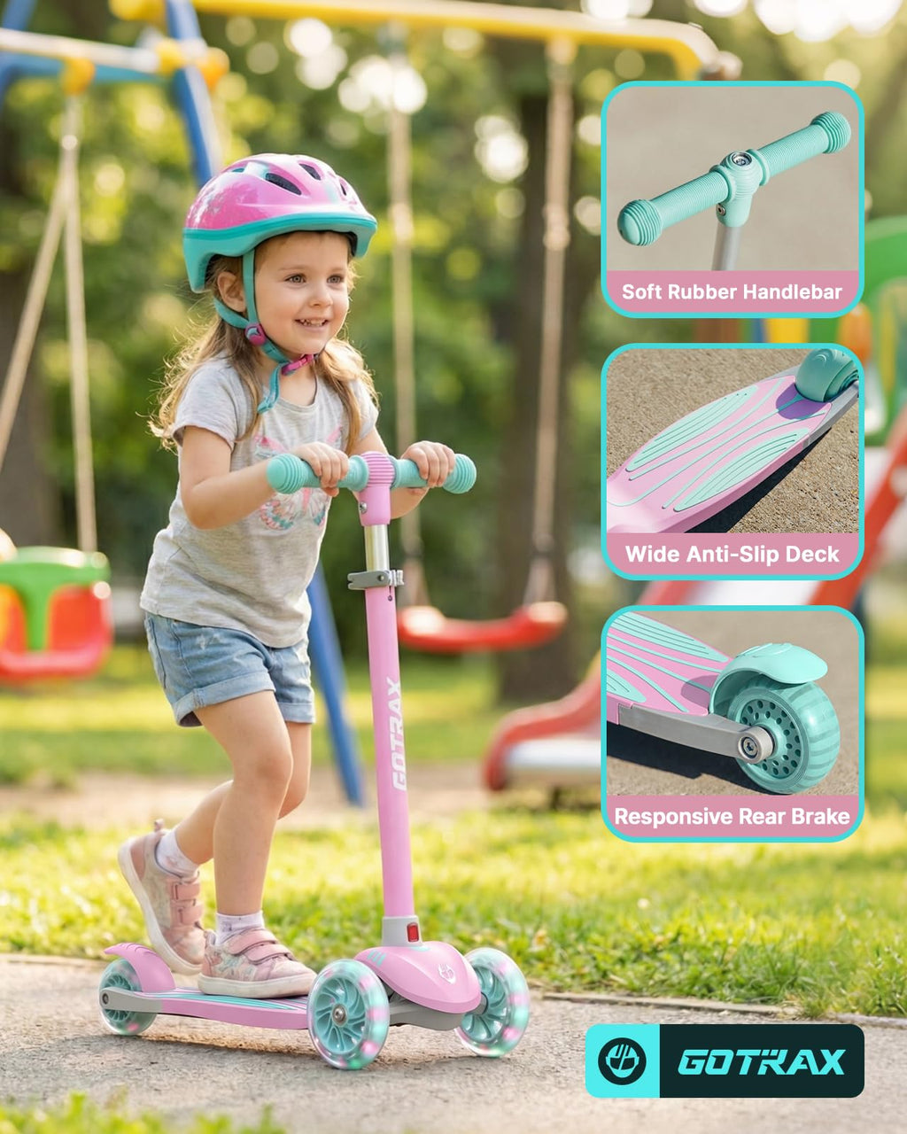 Gotrax KS1 Kids Kick Scooter, 3 Wheels for Boys & Girls 2-8, Gifts