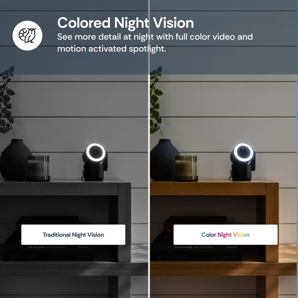 Luna 2K Indoor Camera for Home Security, Dual-Band WiFi 360° Pan-Tilt