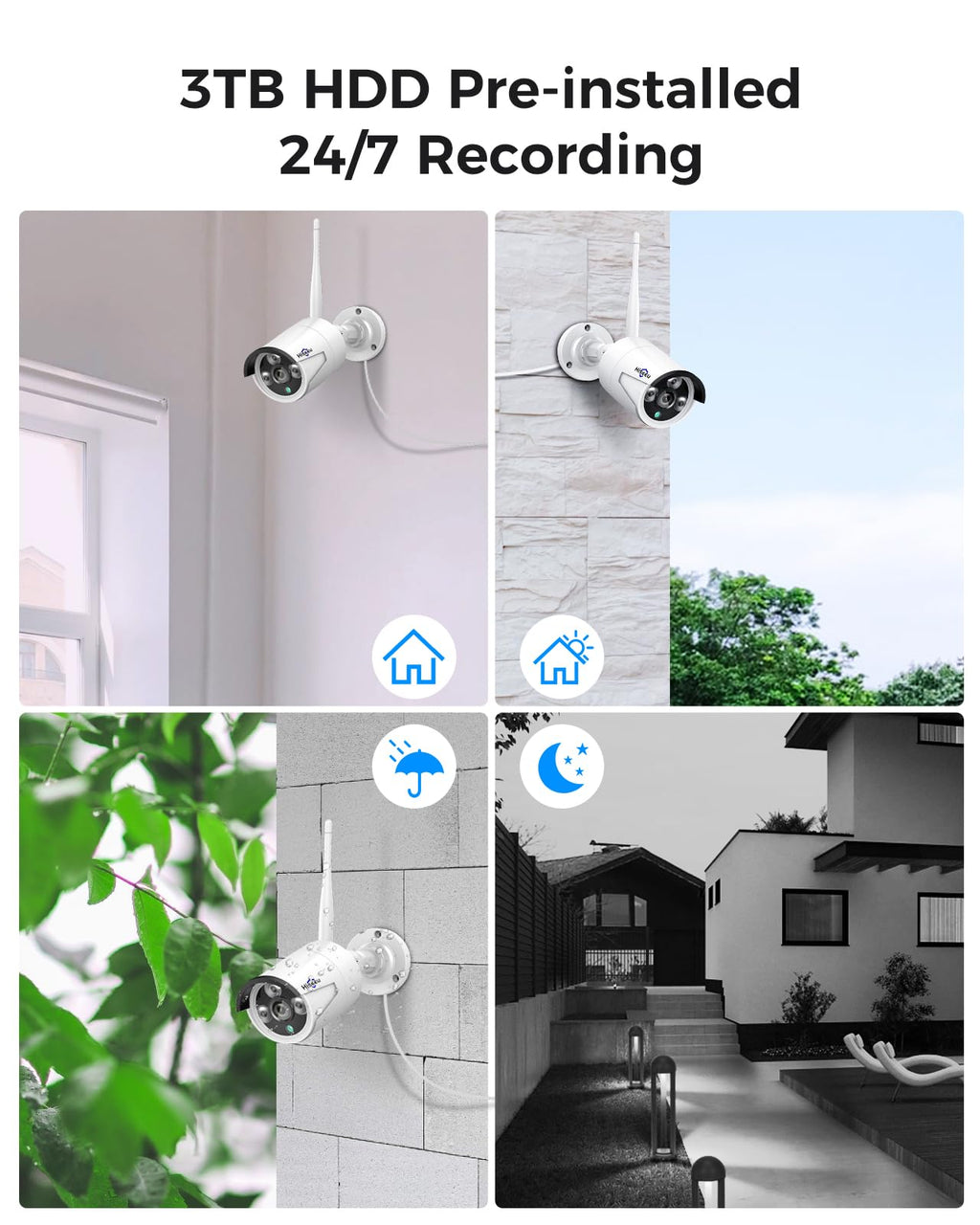 Hiseeu 5MP Home Security Camera System Outdoor, 2.4G/5G Wireless WiFi Pro