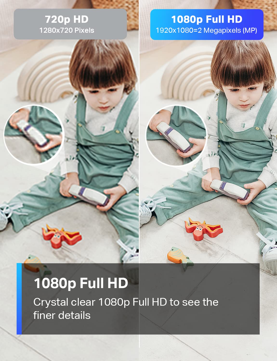 Tapo 1080P Indoor Security Camera, Baby Monitor, Dog Camera, C100(4-Pack)