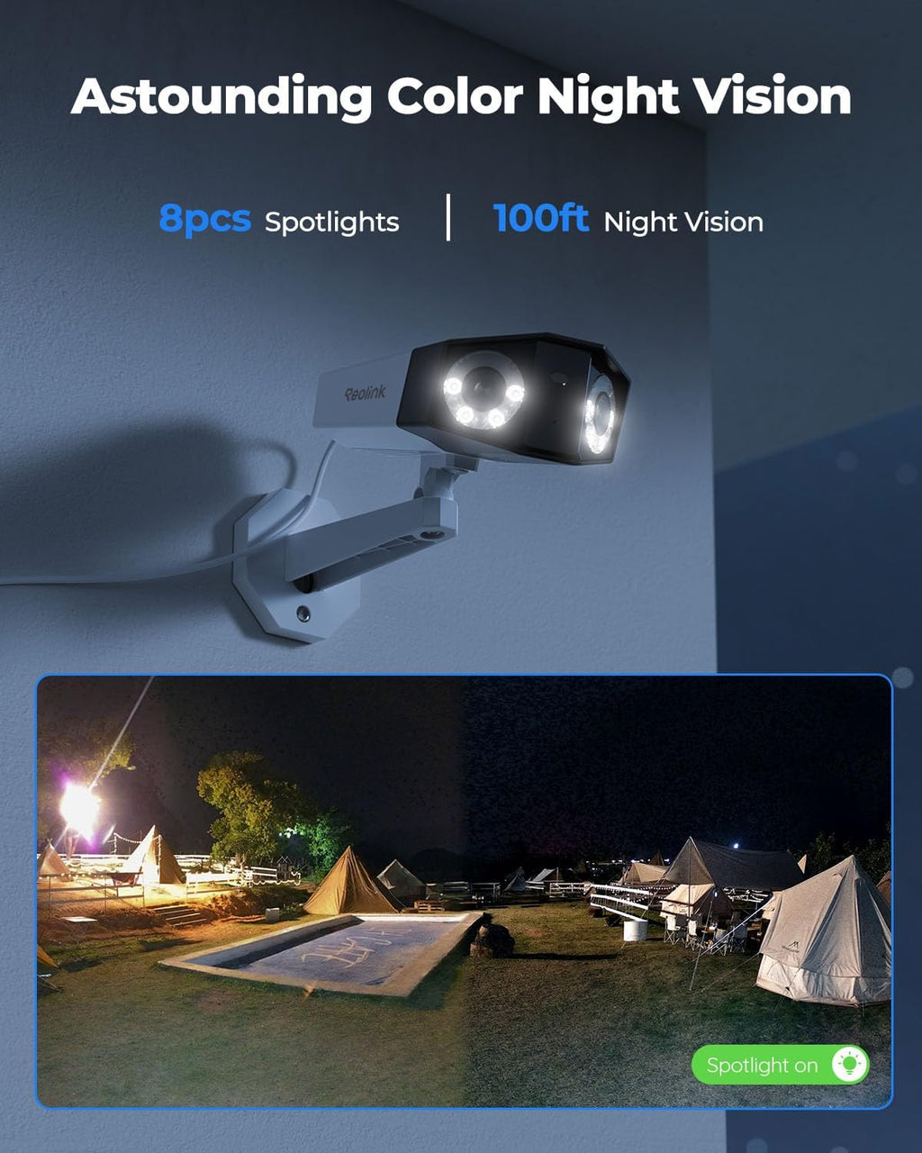 نظام كاميرا مراقبة ريولينك 4K PoE، كاميرا IP للمنزل والخارج بزاوية رؤية 180 درجة، كشف عن الإنسان/المركبات/الحيوانات الأليفة، رؤية ليلية ملونة، تحدث ثنائي الاتجاه، بطاقة microSD حتى 256GB، Duo 2 PoE