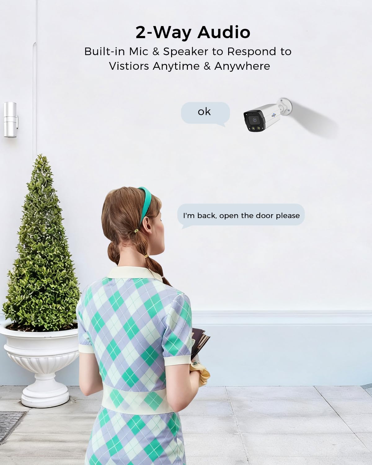Hiseeu 4K PoE Security Camera System 8pcs PoE PTZ Cameras,360° View