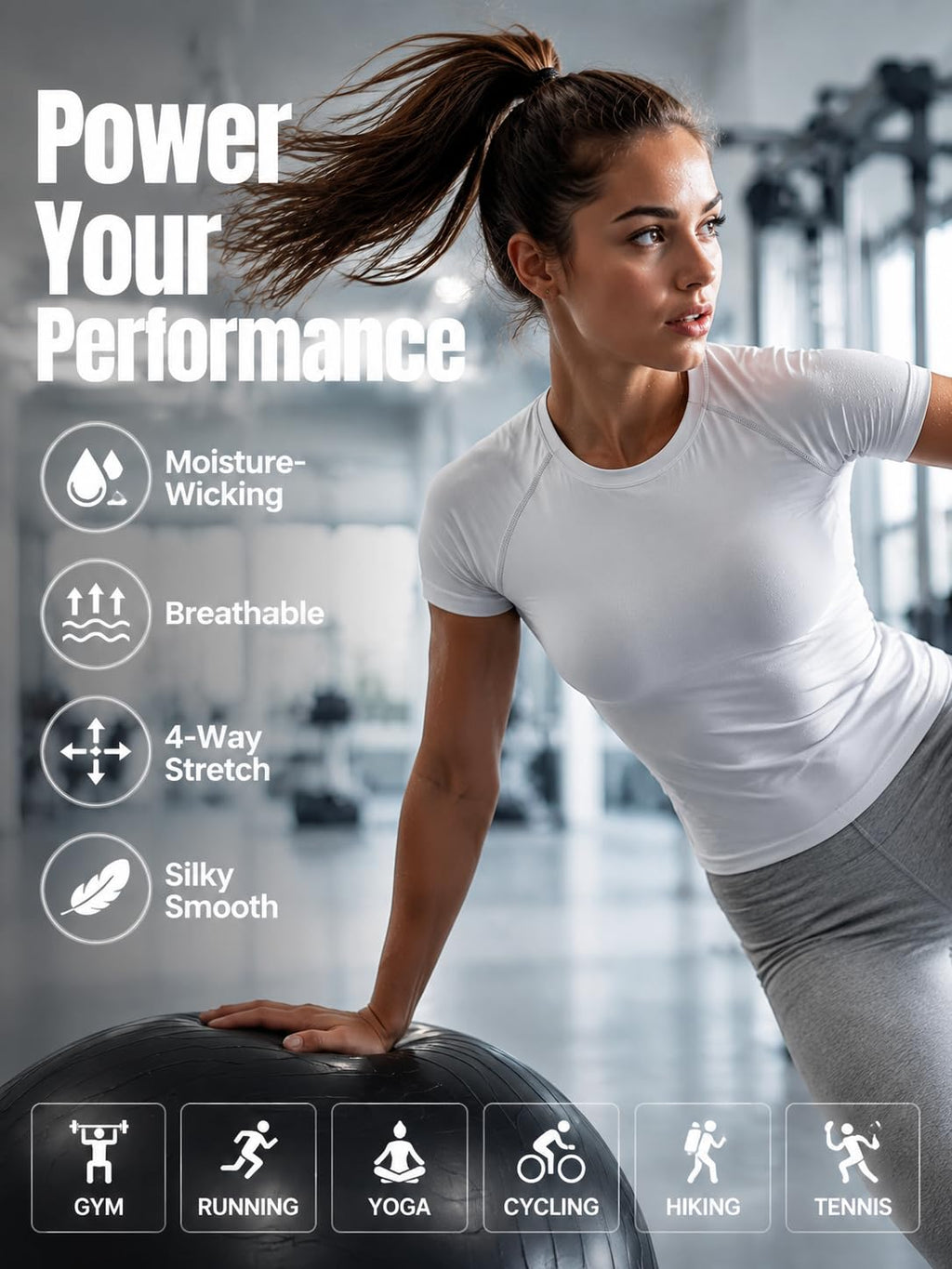 TELALEO 4 Pack Women's Short Sleeve Compression Shirt Workout Tops