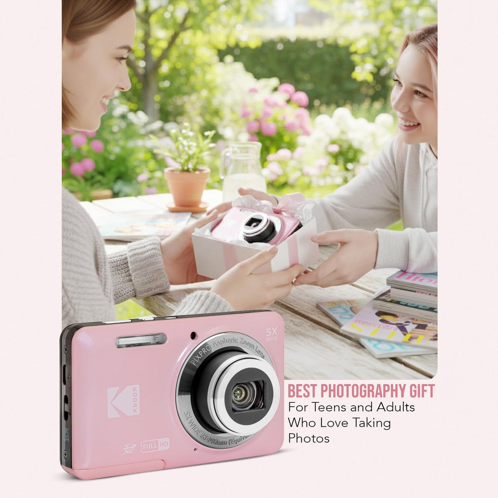 Kodak PIXPRO FZ55-BK 16MP CMOS Sensor Camera 5X Optical Zoom 28mm Wide