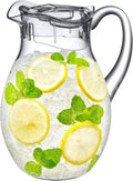 Bubbly - Plastic Pitcher (64 oz, 2 Quart), Clear Water Pitcher with Lid, Fridge Jug, BPA-Free, Shatter-Proof, Great for Iced Tea, Sangria, Lemonade, Juice, Milk, and More