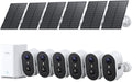 aosu 2K Solar Security Cameras Wireless Outdoor System, 6-Cam-Kit