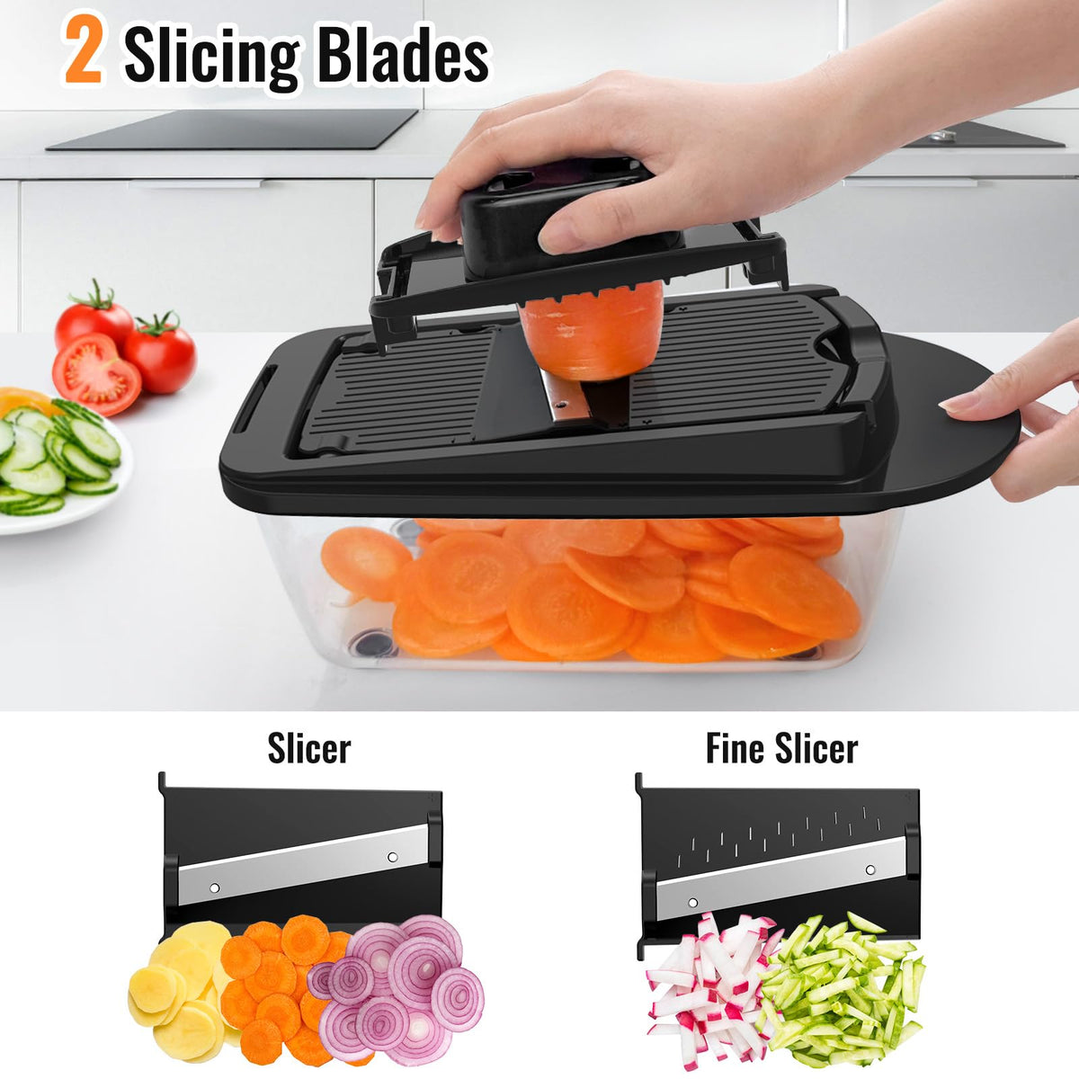 8-Blade Cook Tool & Gadget Sets, Egg Slicer Chopper Grater Set, White
