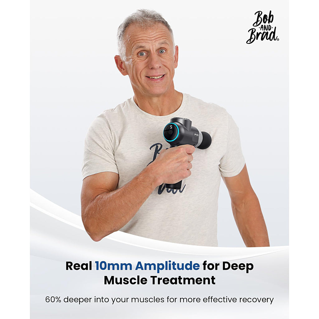 BOB AND BRAD C2 Pro Massage Gun with Heat and Cold Therapy, FSA Eligible & HSA Approved, PT-Developed Deep Tissue Back Massager for Athletes, Men & Women — Birthday & Holiday Gifts
