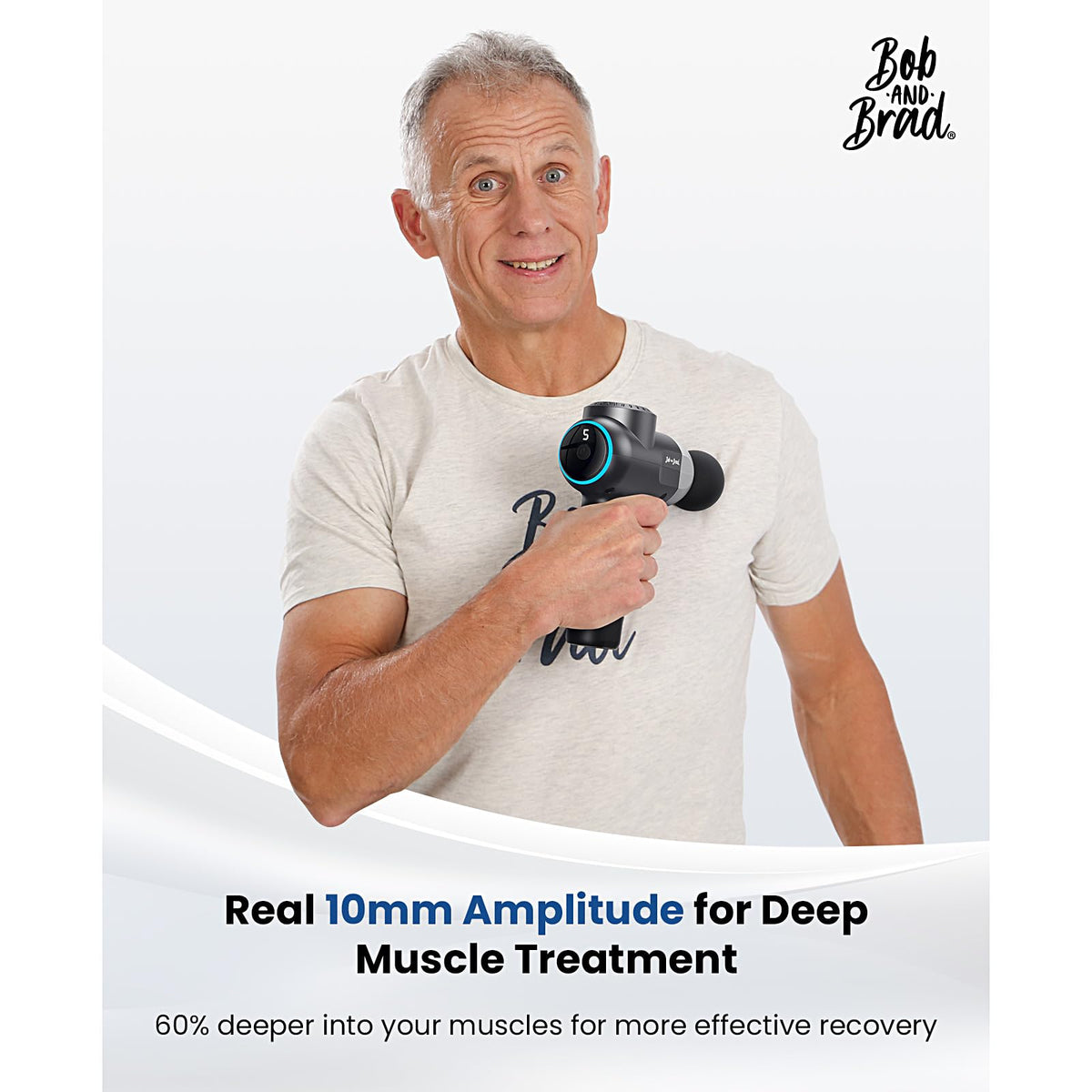 BOB AND BRAD C2 Pro Massage Gun with Heat and Cold Therapy, FSA Eligible & HSA Approved, PT-Developed Deep Tissue Back Massager for Athletes, Men & Women — Birthday & Holiday Gifts