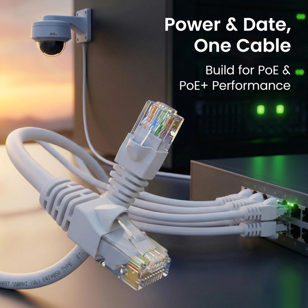 GEARit Cat6 Patch Cables Cat 6 Ethernet Cable 1 ft 24-Pack Black