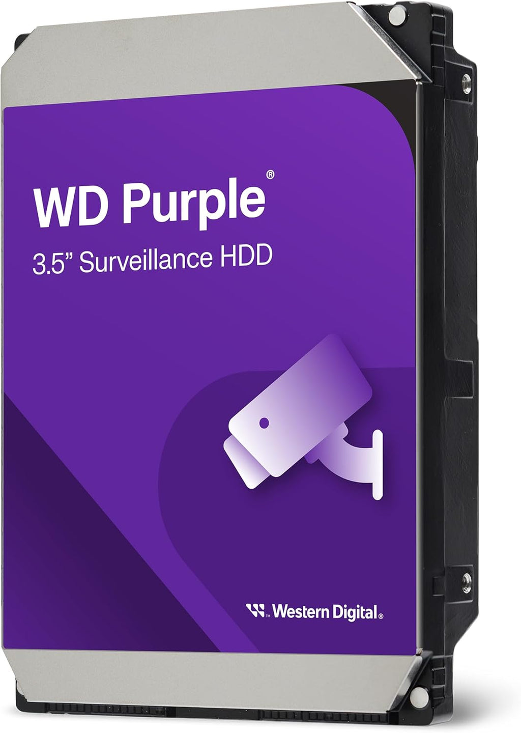 Western Digital 2TB WD Purple Surveillance Internal Hard Drive HDD, CMR, SATA 6 Gb/s, 64 MB Cache, 3.5" - WD23PURZ