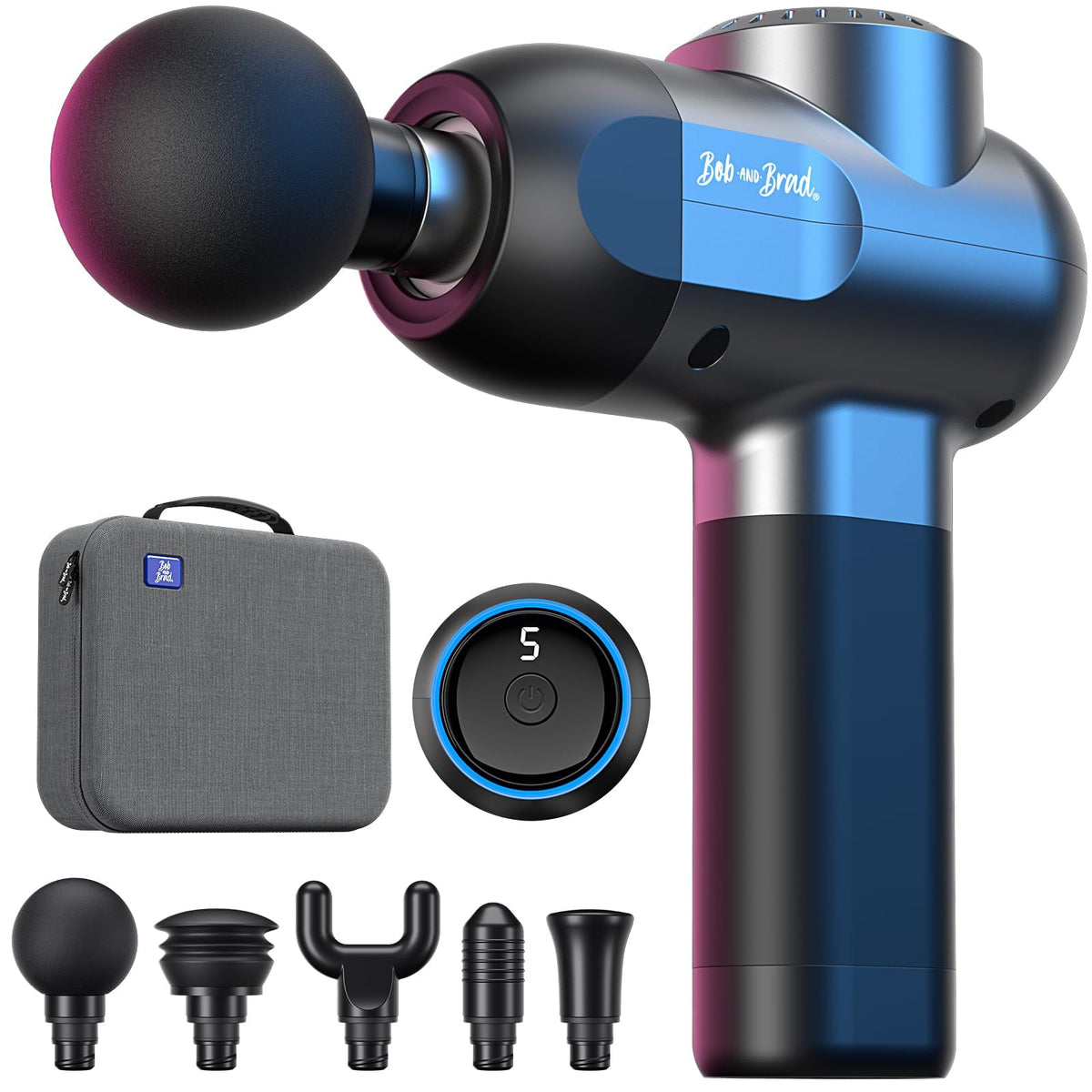 BOB AND BRAD C2 Pro Massage Gun with Heat and Cold Therapy, FSA Eligible & HSA Approved, PT-Developed Deep Tissue Back Massager for Athletes, Men & Women — Birthday & Holiday Gifts